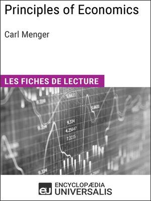 cover image of Principles of Economics de Carl Menger